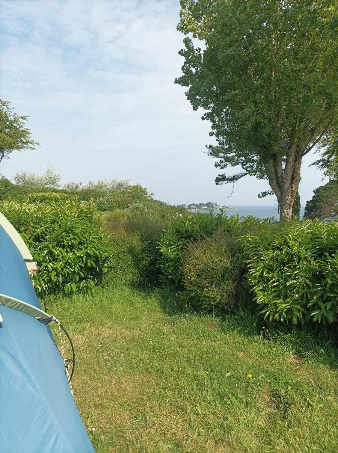 Les Hortensias Grande Tente Familiale Deux Chambres Et Sejour Vue Mer Sur Camping Nature Plestin-les-Grèves Eksteriør bilde